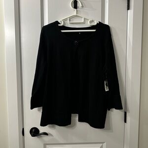 091. Jones New York Classic Black Blouse